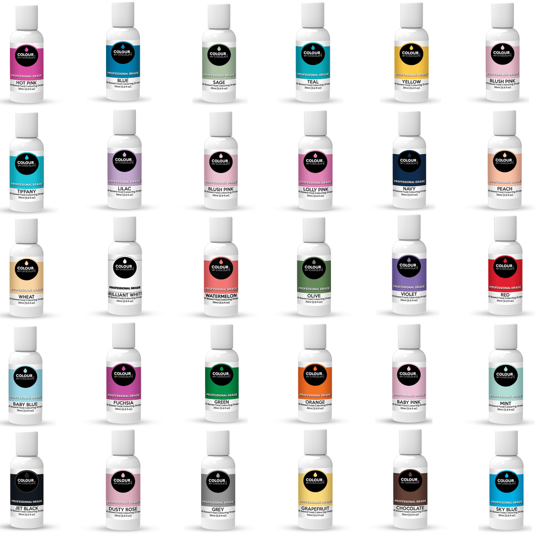 Full Set Of 30 Oil Based Food Colouring Drops - Colour My Chocolate