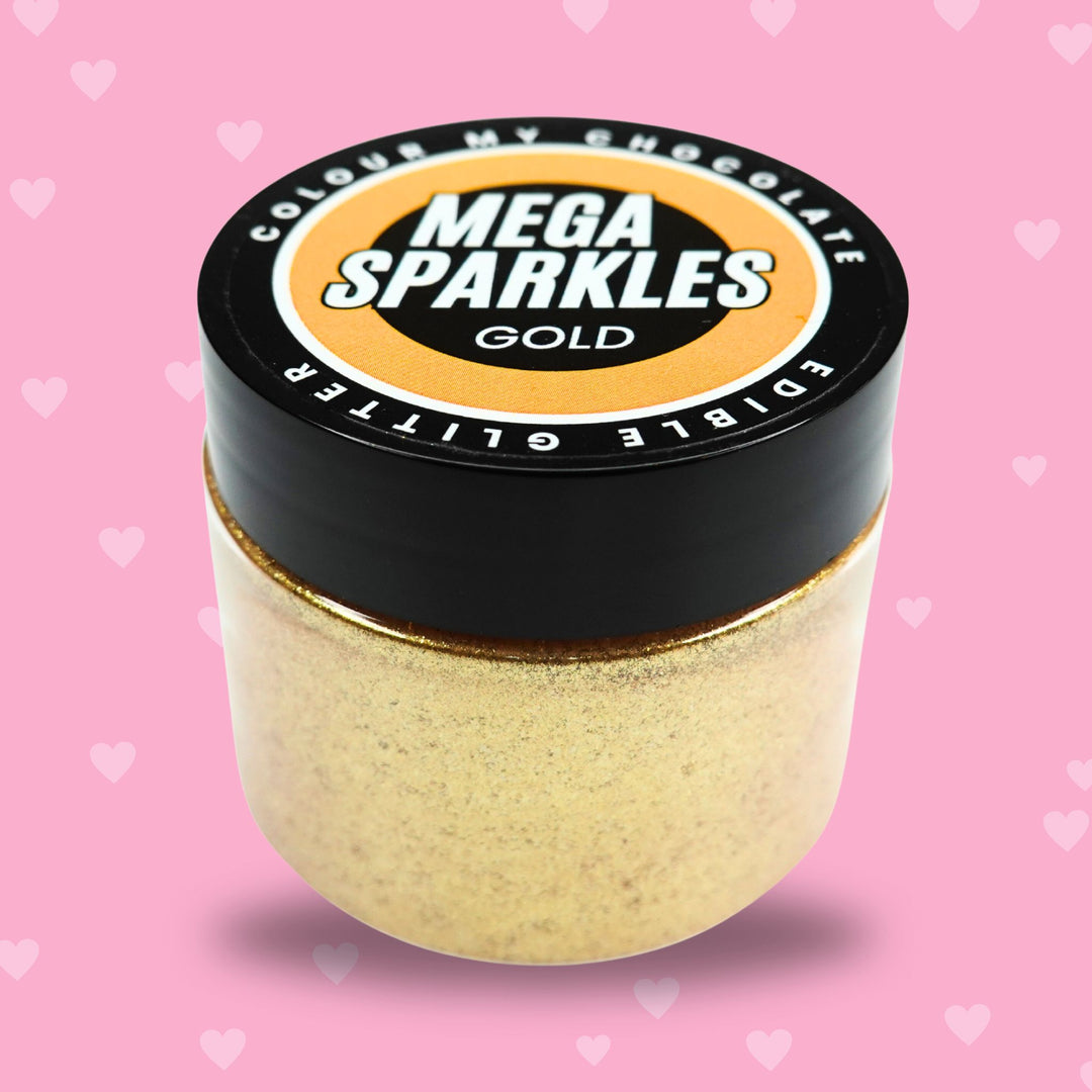 Gold Mega Sparkles 50ml - Edible & Drinkable Glitter