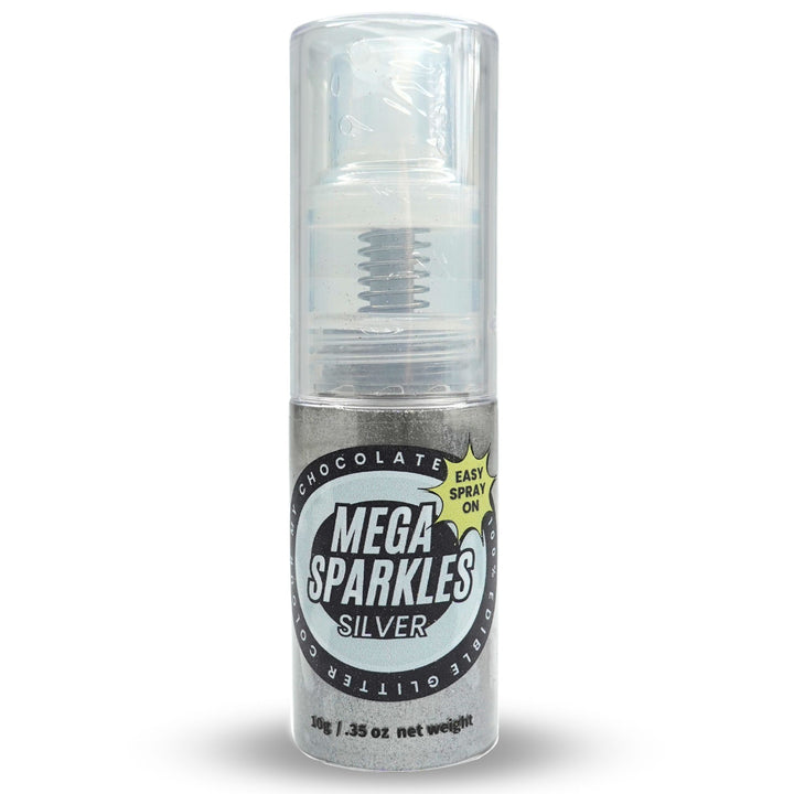 SILVER Pump Spray Mega Sparkles - Edible Glitter