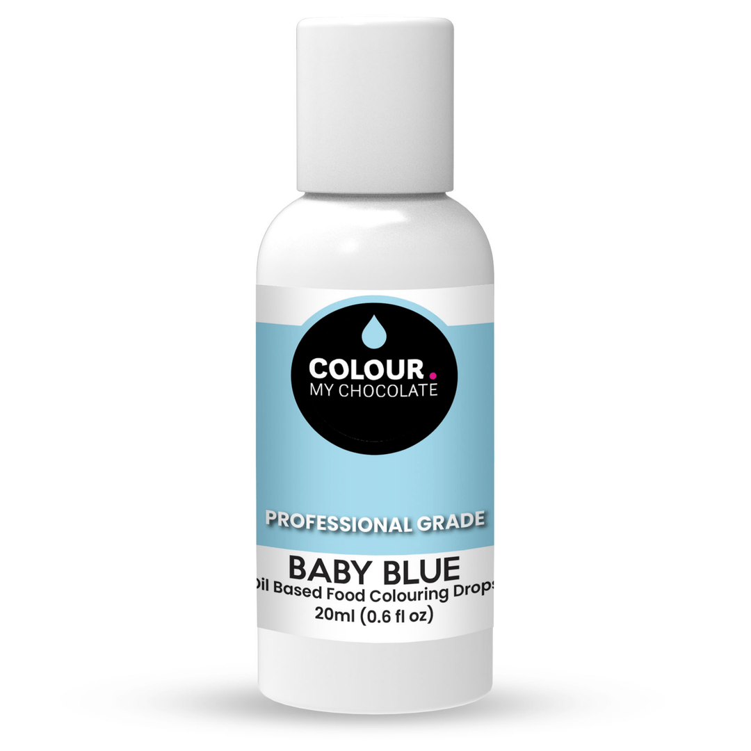 BABY BLUE Oil Based Food Colouring Drops - Colour My Chocolate #foodcoloring #foodcolors 