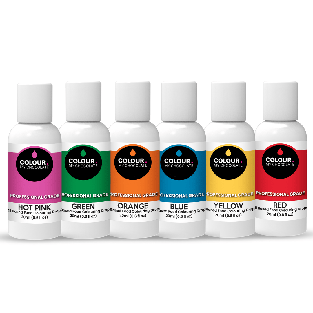 Brights Pack Oil Based Food Colouring Drops - Colour My Chocolate