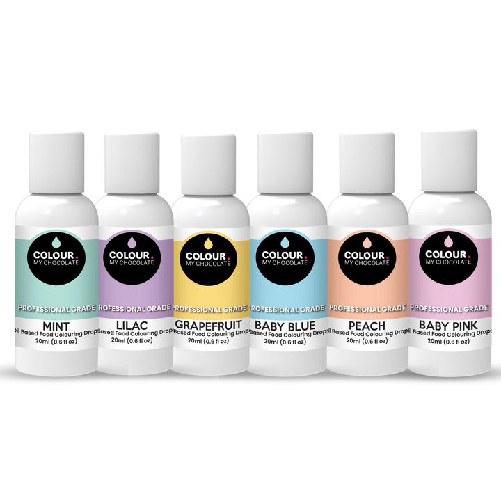 Pastels Pack Oil Based Food Colouring Drops - Colour My Chocolate