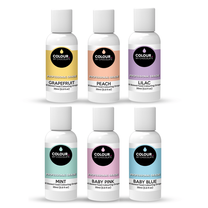 Pastels Pack Oil Based Food Colouring Drops - Colour My Chocolate